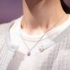 HARANG HR 214N_Pink Silvernite Necklace