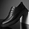 Fashion Leather Men Shoes Lace Up Oxfords High Quality Genuine Leather Men Flats Moccasins Business Dress Casual Men Work Shoes
