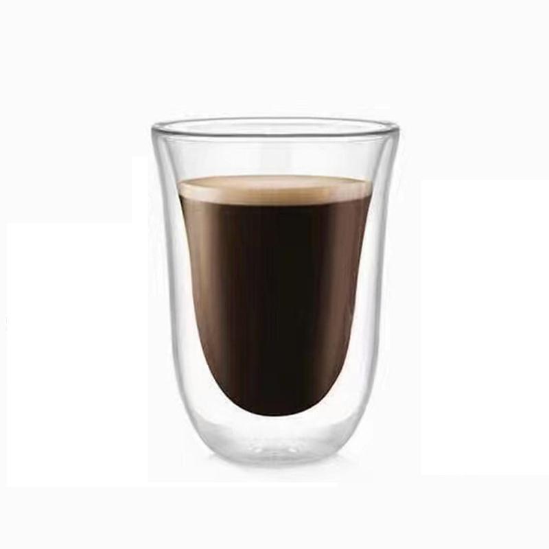 80-230ML Double-layer Glass Cup High Borosilicate Glass Heat Insulation Coffee Tea Cup Breakfast Milk Juice Beer Transparent Mug
