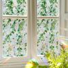 Laser-cut Vibrant Green Leaf Vine Home Décor Window Decals with Static Cling Adhesive