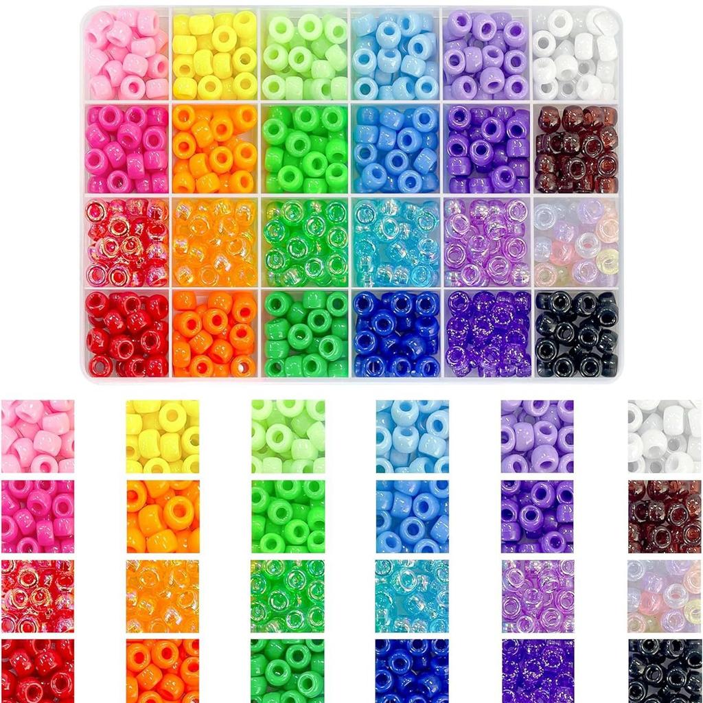 Набор для изготовления браслетов из бусин-пони 1100 шт. С декоративными бусинами и принадлежностями для рукоделия. DIY украшения