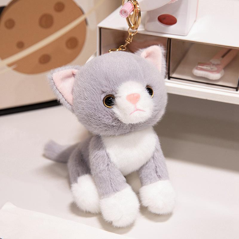 Симуляция Милый Подвеска-Кукла Котенок Плюшевая Игрушка Кукла Милый Кот Подвеска для Сумки Украшение Брелок Подарок