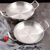 Stainless Steel Frying Pan Thickened BBQ Plate Durable Salad Bowl  Ramen