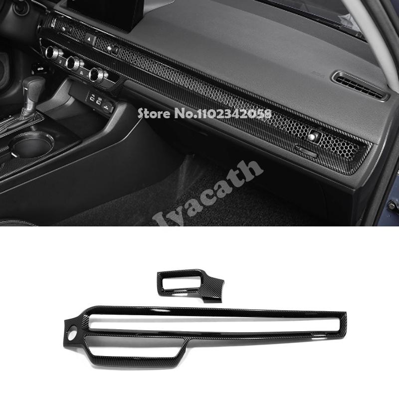 For Honda Civic 11th Gen ABS Interior front dashboard Air Condition Switch Outlet Frame Central Control Strip trim