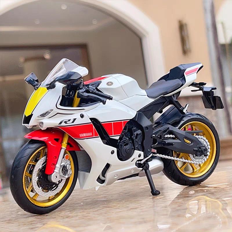 MotoGP Yamaha YZF-R1M Racing Motorcycle Simulation Exquisite Diecast & Toy Vehicle RMZ City 1:12 Alloy Collection Model