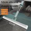 Retractable Silicone Floor Scraper and Broom for Hair and Bathroom Cleaning