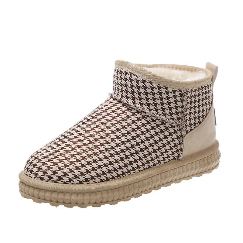 Женская обувь Ботильоны с круглым носком Женские зимние ботинки Полоска Элегантные На низком каблуке До щиколотки В наличии Шикарный Острый Носок Горячие Удобные Ботинки