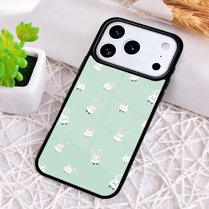 Милый чехол-кролик для iPhone 17 Air 16 15 11 12 14 13 Pro Max Ударопрочный чехол