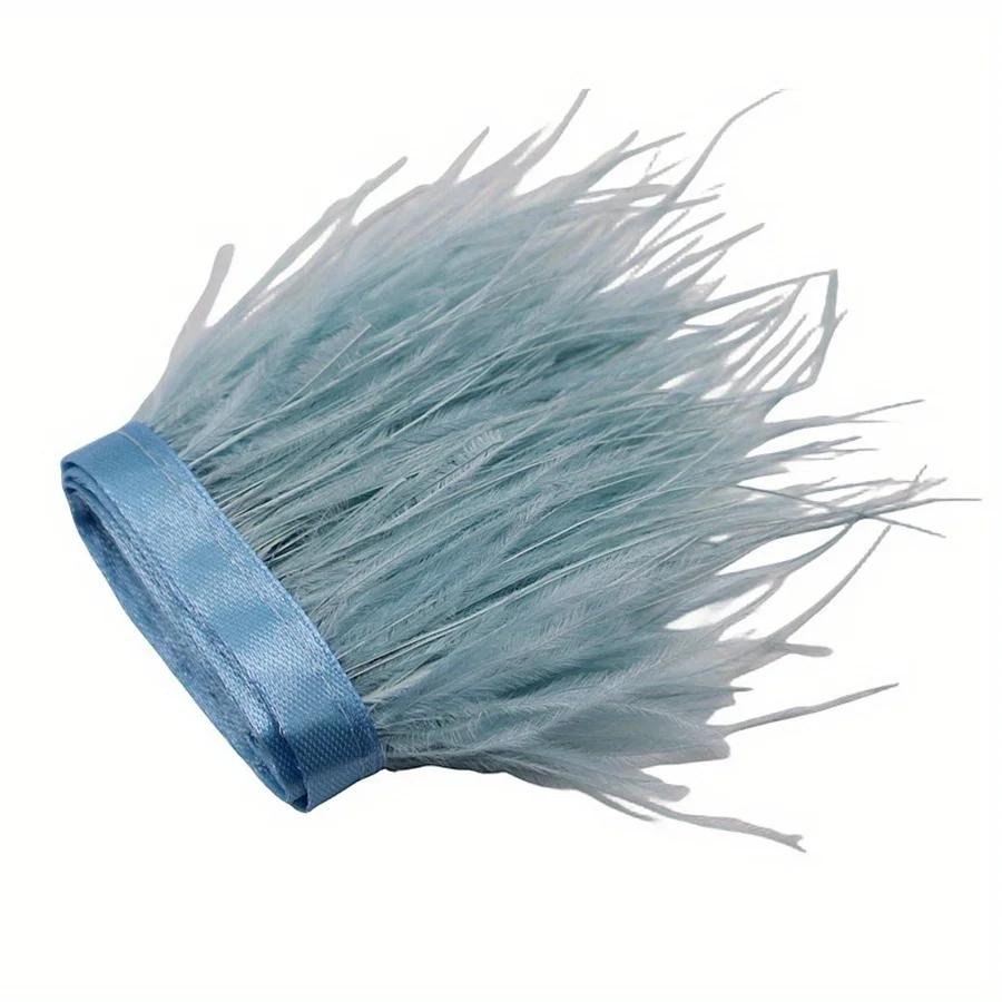 1/10М Натуральное перо Черные страусиные перья Отделка Поделки Сделай сам Перьевая лента Изготовление ювелирных изделий Свадебная вечеринка Рождественский декор 8-10см