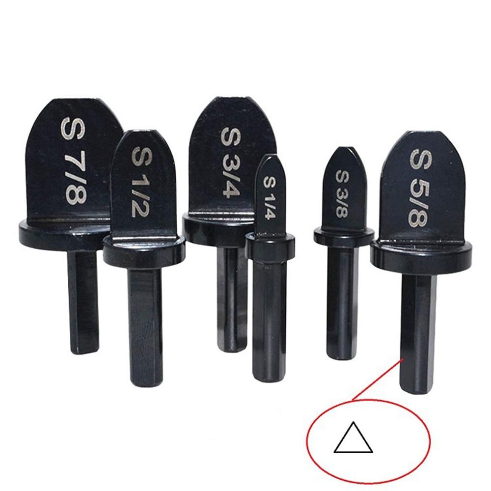 6pcs Bearing Steel Tube Expander Bit Triangle Shank Swaging Drill Bit Set For Air Conditioner