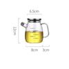 Glass Oil Pot Leak-proof Oil Bottle with Scale Kitchen Cooking Tool Vinegar Soy Sauce Bottle Gravy Boat