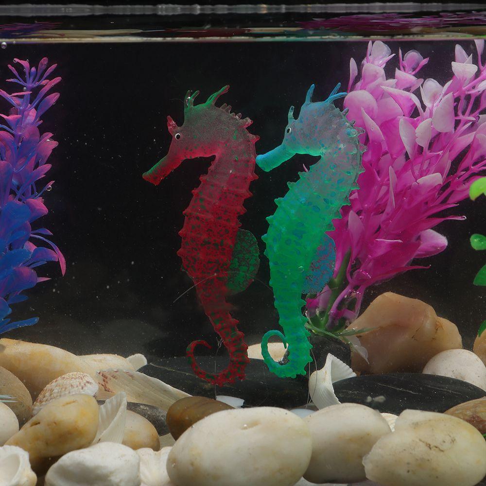 Aquatic Home Pet Products Ornaments Silicone Seahorse Aquarium Decoration