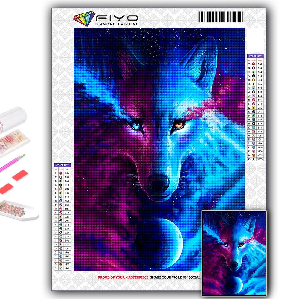 Популярная 5D Diy вышивка крестом животное волк картина полная дрель набор для вышивки крестом настенная наклейка домашний декор