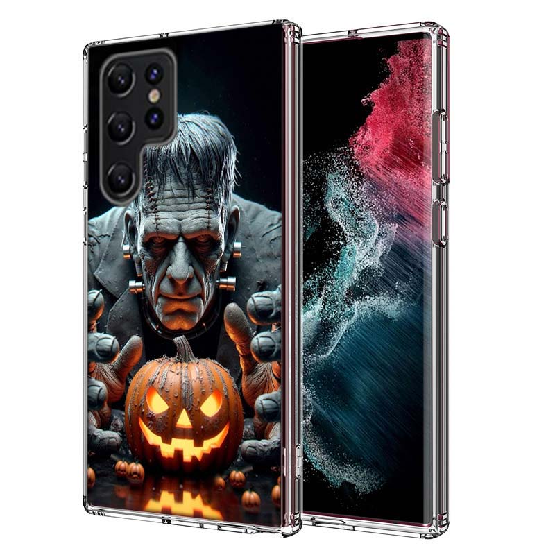 Horror F-Frankenstein Capa Phone Case For Samsung S26 Ultra S25 Edge Galaxy S23 S21 S20 S24 FE S22 S10 Plus Cover Clear TPU Shel
