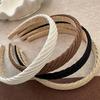 Simple Bohemian Style Knitted Herringbone Brown Solid Color Hairbands Suitable for Most People's Outing/Bedtime Wear, Best Choice