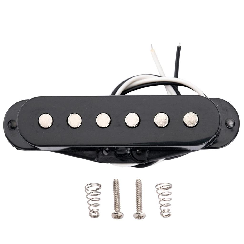 Musiclily Basic 50mm Ceramic Single Pickup Neck for Stratocaster Electric Guitar, Black