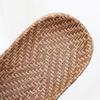 Летние женские тапочки из плетеной соломы и льна