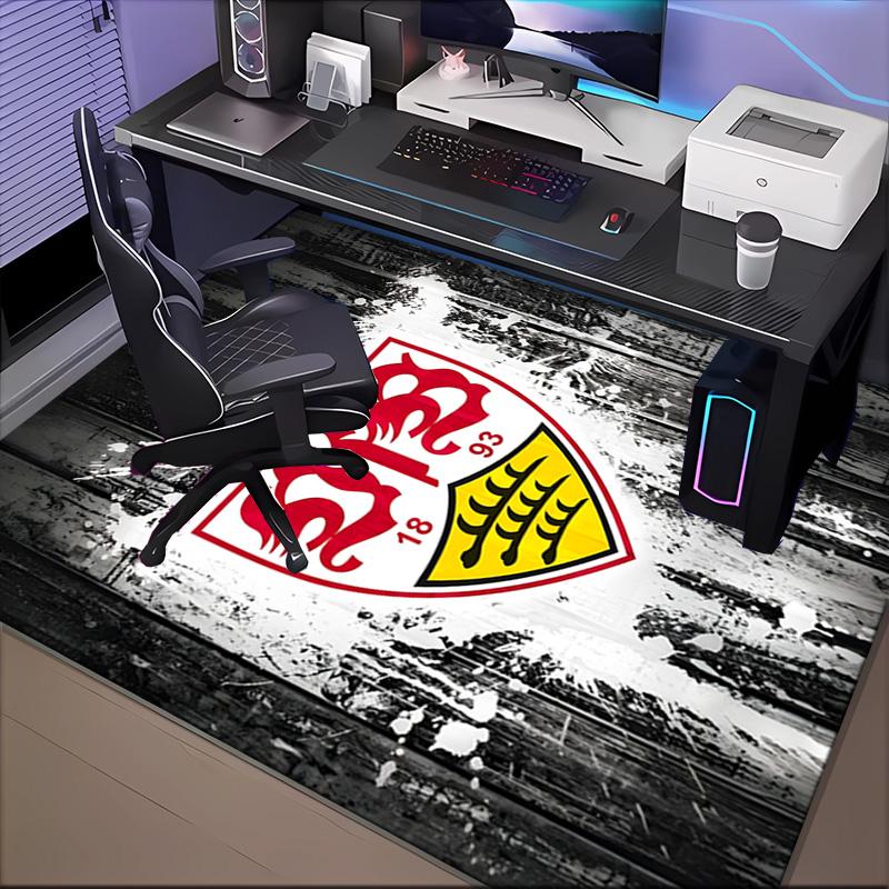 Vfb Fc Crest Printed Office Carpet Chair Cushion Entryway Rug, Rugs for Living Room, Bedroom Christmas gifts