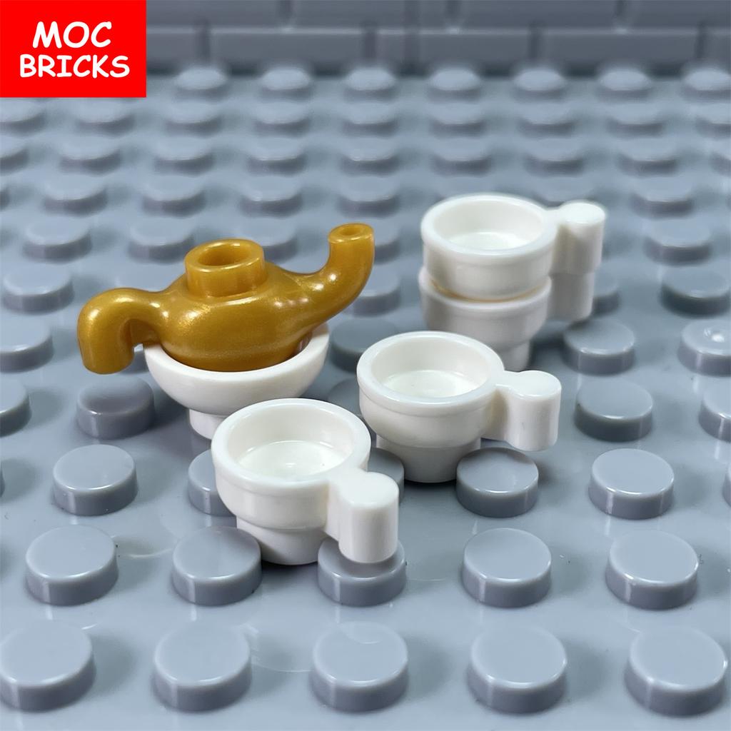Конструктор MOC Чайник Посуда Чашка Китайский Чай ГУН ФУ Лампа Джинн 98383 Обучающий Строительные блоки Фигурка Игрушка Идея подарка для ребенка