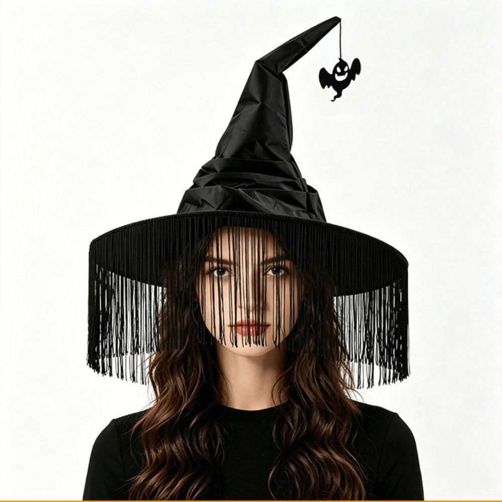 Tassel Cover Wizard Cap Gothic Cosplay Accessories Party Props Masquerade Cap Masquerade Ball