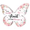1pcs Personalized Acrylic Pink Butterfly Custom Wedding Name Baby Baptism Mirror Black Engraved Tag Decoration Ornament Gift