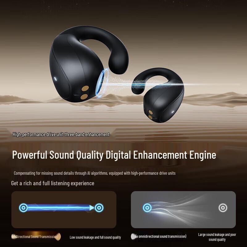 Lenovo TC3403 Ear-Clip Sports Noise-Cancelling Bluetooth Earbuds