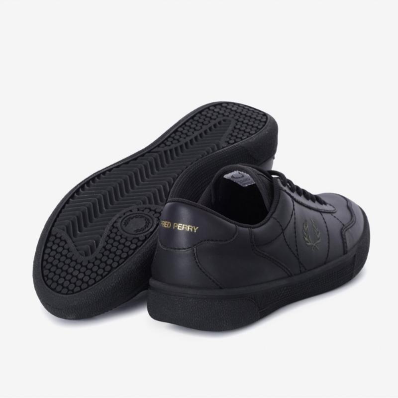 Fred Perry B11 Кожаные Черные Повседневные Кроссовки
