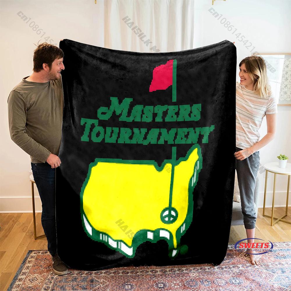 Large Size Lightweight P-Prem1um Golf M-Masters Logo Print Blanket Super Soft Cozy Home Bed Sofa Office Shawl Blanket Great Gift