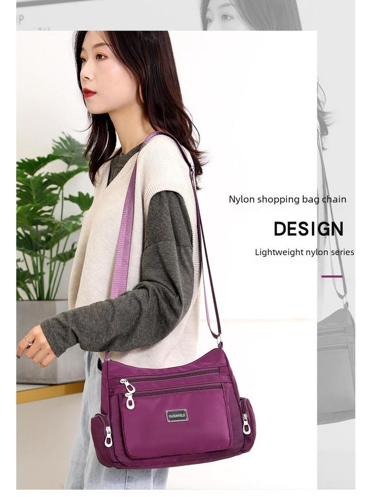 2024 Женская многослойная вместительная легкая сумка Oxford — наплечная, через плечо или рюкзак