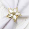 10pcs/lot Cutlery Pearl Flower Napkin Buckle Beige Flower Napkin Ring Wedding Festive Party Tabletop Decoration Napkin Ring