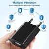 1-5 шт. Вилка ЕС USB Настенное зарядное устройство для Samsung IPhone IPad Xiaomi Honor Google Универсальное 5 В 1 А Зарядное устройство для телефона Адаптер питания