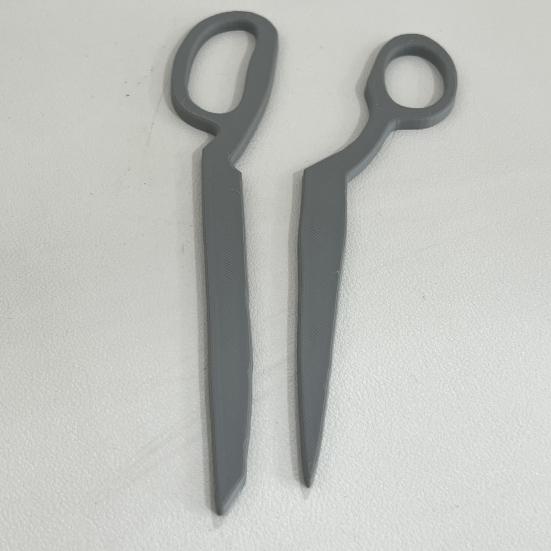 2Pcs 3D Scissor Hair Clips, Mini Scissor Hair Sticks for Medium Thick Hair Lazy Bun Half-Tied Style, Plastic Hair Accessories for Girls Women
