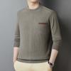 Осенне-зимний кашемировый свитер, мужской новый утепленный свитер с полувысоким воротником, мужская шерстяная трикотажная нижняя рубашка, шерстяной свитер