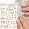 Fashion Marbling Pattern 3D Nail Art Decal Summer Gel Polish Sticker Geometry Manicure Decoration