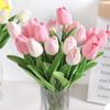 Букет Ins Wind Simulation Feel Moisturizing Tulip Высококачественная цветочная композиция Украшение гостиной Искусственные цветочные украшения Сухоцветы розовые
