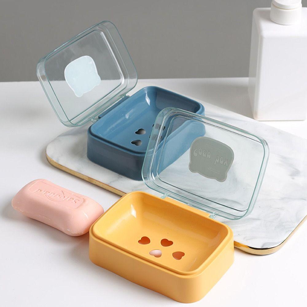 Bathroom Accessories Double Layer With Cover Shampoo Boxes Soap Holder Travel Soap Box Soap Dish