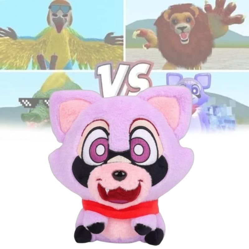 Очаровательная фиолетовая енот-плюшевая игрушка Indigo Park с мягким наполнителем из полипропиленового хлопка