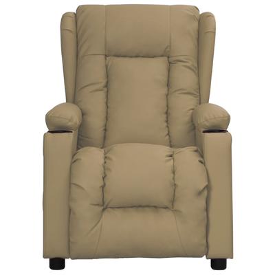 Recliner Chair Cappuccino Brown Artificial Leather