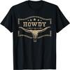 Винтажная футболка с графическим принтом 'Howdy Name Bull Skull Country Cowboy Western'