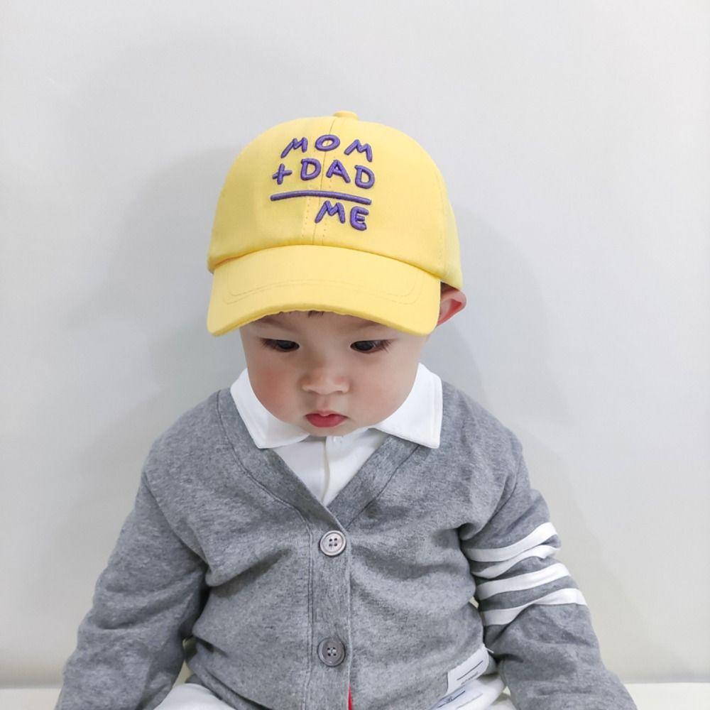 Cute Children's Cap MOM+DAD=ME Sunscreen Hats Casual Kids Baseball Hats  For Boys Girls