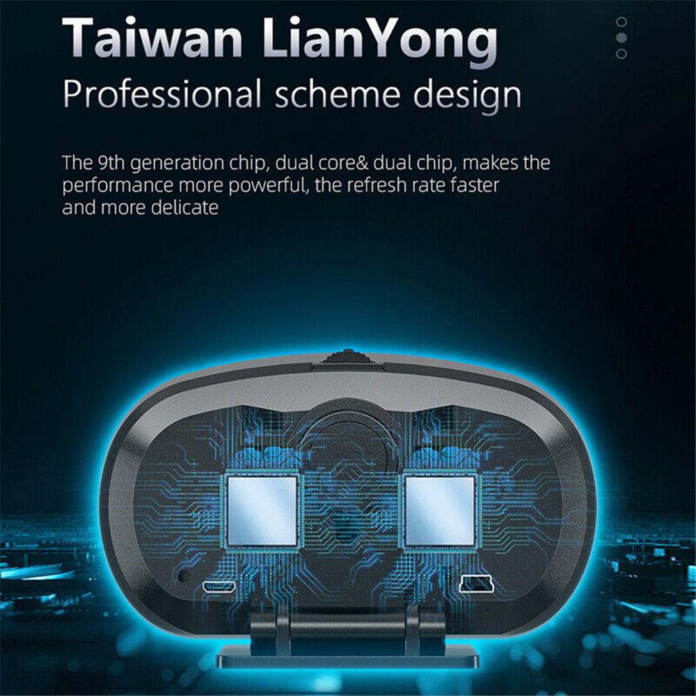 3 в 1 Автомобильный OBD GPS HUD Цифровой проекционный дисплей Спидометр Скорость Температура Сигнализация Датчик