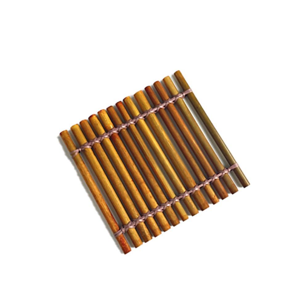 Sqaure Rectangle Bamboo Raft Coaster Bamboo Anti-slip Mat Multi-purpose Heat Insulation Pad Tea