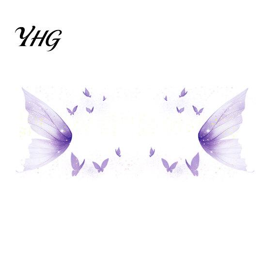 Halloween Face Decoration Glitter Butterfly Stickers, Waterproof Temporary Tattoos for Festival Party Stage Makeup, Easy Application Water Transfer