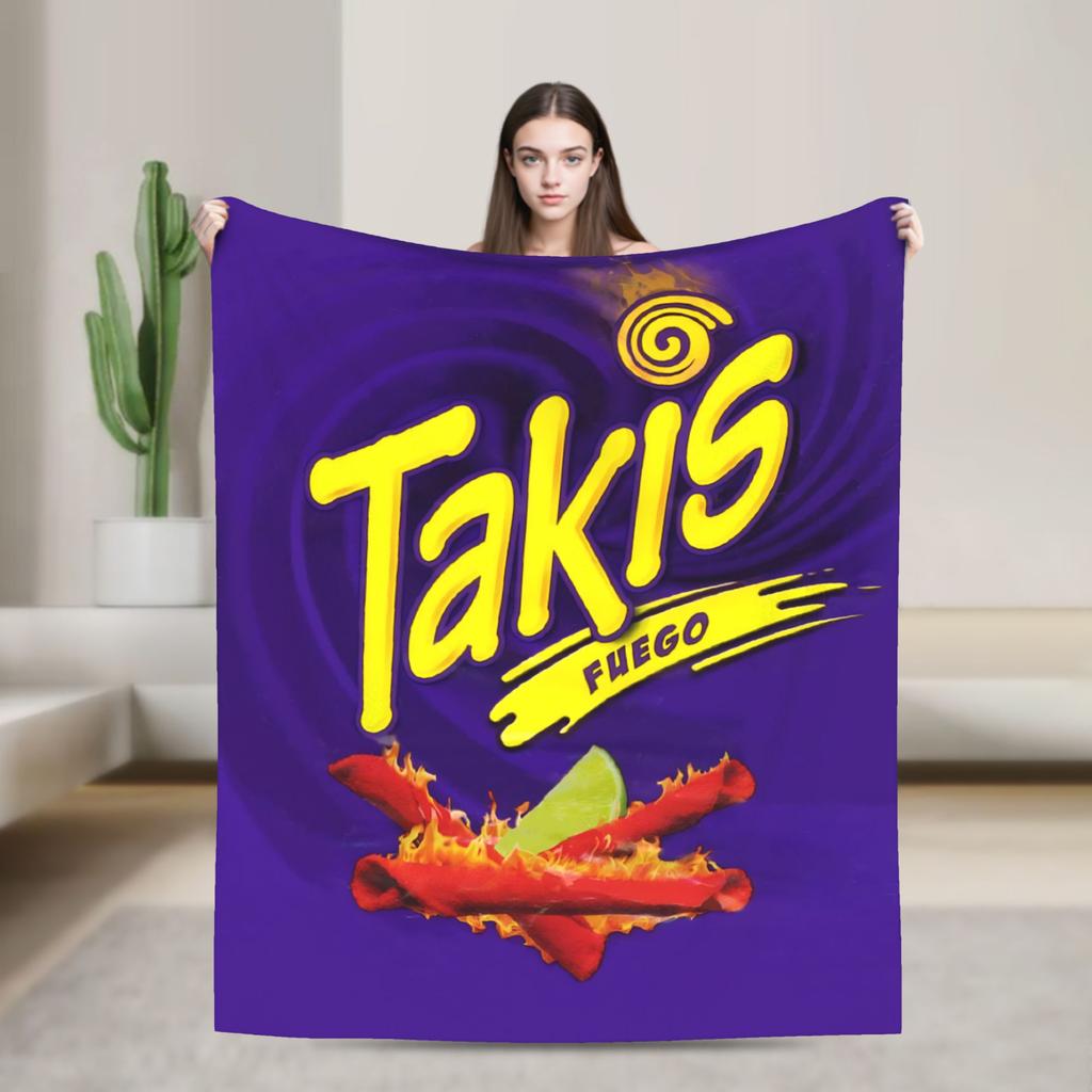Takis Chili Chips Blanket Super Warm Print Plush Throw Blanket For Living Room Picnic Flannel Bedspread Bed Cover