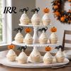 Halloween Dessert Decoration 8 Pcs Cat Cupcake Topper, Black Cake Cute Kitten Topper for Creamy Desserts Food Pick Baby Shower Birthday Wedding Party