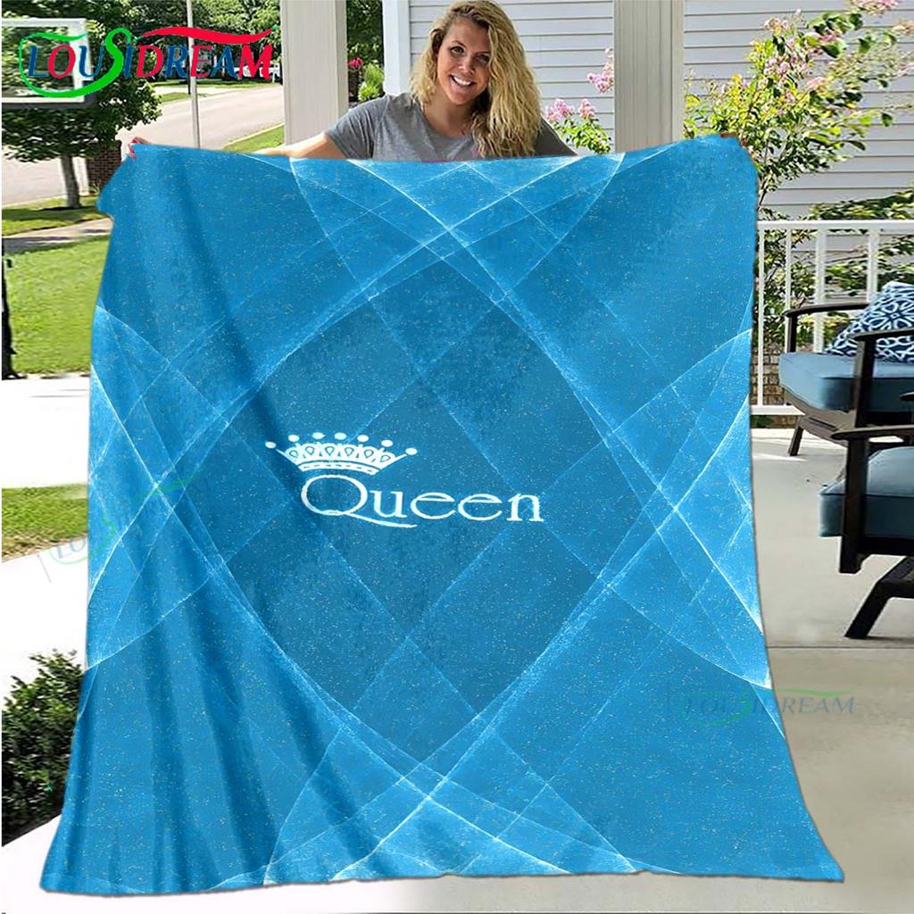 Hot Pattern KING and QUEEN Pattern Blanket Flannel Thin Blanket Portable Home Travel Office Lunch Break Blanket Birthday Gift