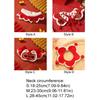 Chinese-style New Year Knitted Pet Collar Adjustable Length Pet Bib Festive Cat Tie  for Cats Puppy