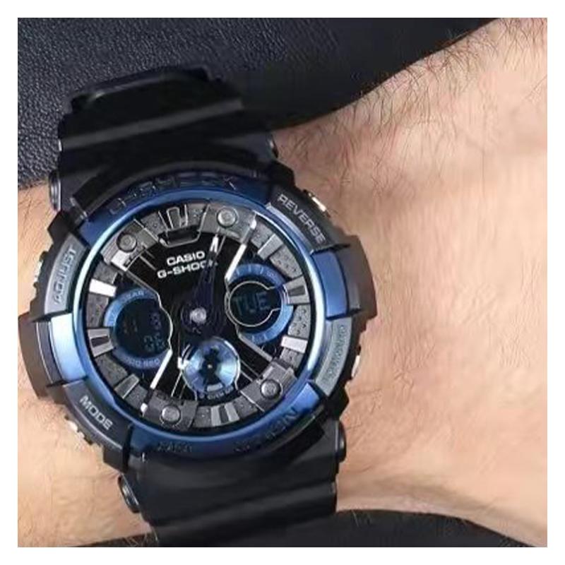 Casio G-SHOCK Серия Тематические Модные Ретро Уличные Классические Стрелочные Двойной Дисплей Циферблат Водонепроницаемый Механизм Кварцевый Механизм Ремешок из Смолы GA-200CB-1APR