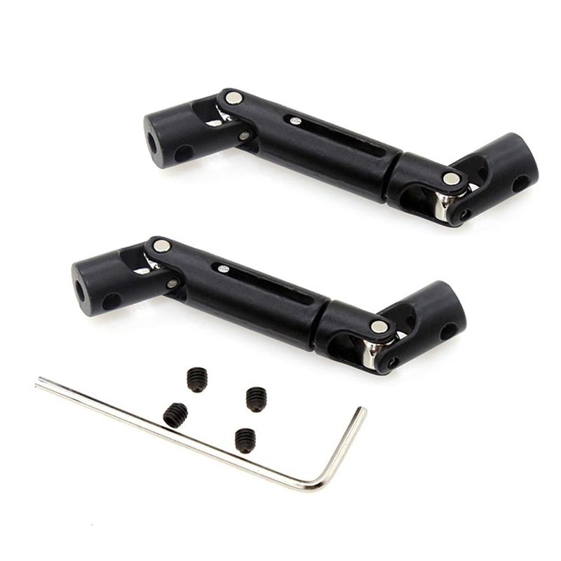 New 2Pcs Metal Universal Drive Shaft for WPL D12 C14 C24 B16 B36 B24 MN D90 MN99S Henglong RC Car Upgrade Parts