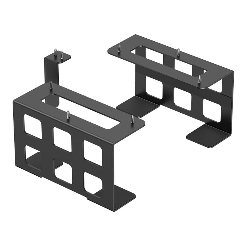 Space Saving Aluminum Under Table Holder Perfect For Organizing Game Systems Player And Small Computers